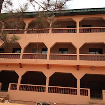 Corridor and balcony of the school building